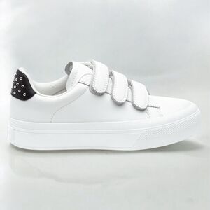 JSLIDES Gennie Studded Platform Sneaker in White Faux Leather Size 10